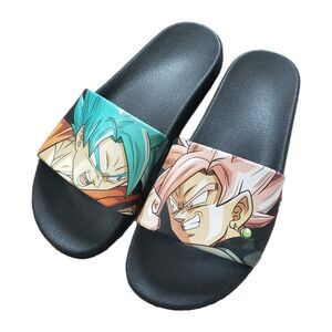 Primitive X Dragon Ball Z Super Size 9 Mens Black Sandals Slides Toei Rare